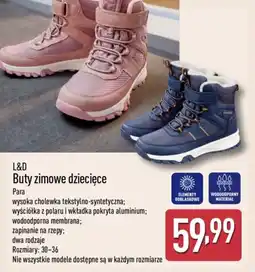 ALDI Buty zimowe dziecięce oferta