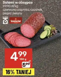 Delikatesy Centrum Salami w obsypce Sokołów czerwona papryka, czosnek, pieprz zielony oferta