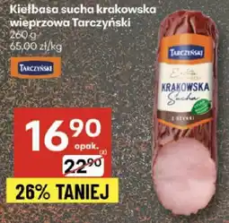 Delikatesy Centrum Kiełbasa sucha krakowska wieprzowa Tarczyński 260 g oferta