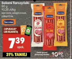Delikatesy Centrum Salami Tarczyński 80 g sercowe, wieprzowe, pikantne oferta