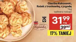 Delikatesy Centrum Ciastka Kokosanki, Rożek z truskawką, z jagodą wybrane rodzaje Cukiernia Szymanki oferta