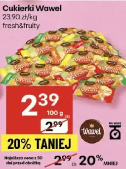 Delikatesy Centrum Cukierki Wawel Fresh&Fruity 23,90 zł/kg oferta