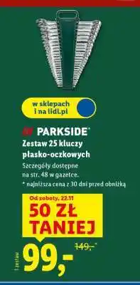 Lidl PARKSIDE Zestaw 25 kluczy płasko-oczkowych oferta