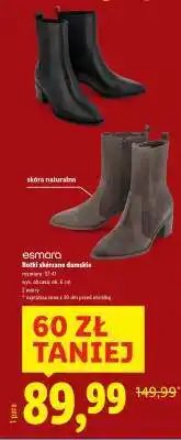Lidl esmera Botki skórzane damskie oferta