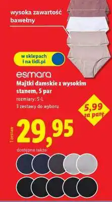 Lidl Majtki damskie z wysokim stanem, 5 par oferta