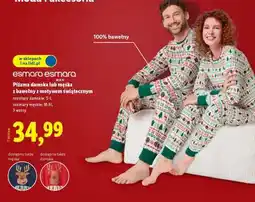 Lidl Piżama damska lub męska z bawełny z motywem świątecznym oferta