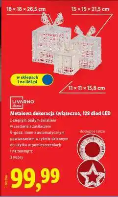 Lidl Metalowa dekoracja świąteczna, 128 diod LED oferta
