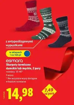 Lidl Skarpety termiczne damskie lub męskie, 2 pary oferta