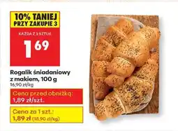 Biedronka Rogalik śniadaniowy z makiem, 100 g oferta