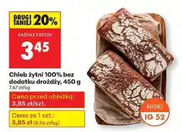 Biedronka Chleb żytni 100 % bez dodatku drożdży 450 g oferta