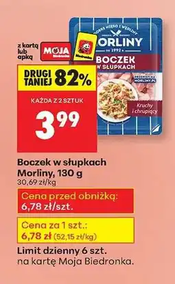 Biedronka Boczek w słupkach Morliny, 130 g oferta
