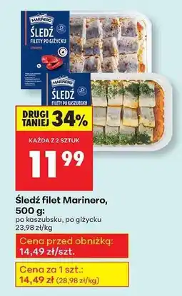 Biedronka Śledź filet Marinero, 500 g oferta