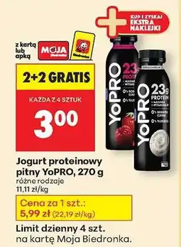 Biedronka Jogurt proteinowy pitny YoPRO, 270 g oferta