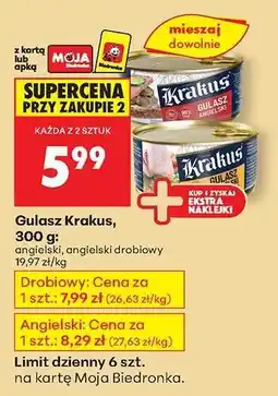 Biedronka Gulasz Krakus, 300 g oferta