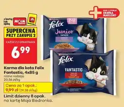 Biedronka Karma dla kota Felix Fantastic 4x85 g oferta