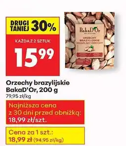 Biedronka Orzechy brazylijskie BakaD’Or, 200 g oferta