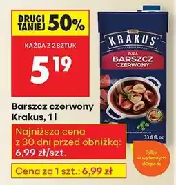Biedronka Barszcz czerwony Krakus 1l oferta