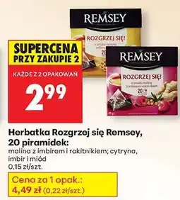 Biedronka Herbatka Rozgrzej się Remsey, 20 piramidek oferta