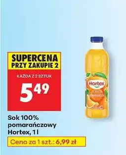 Biedronka Sok 100% pomarańczowy Hortex, 1l oferta