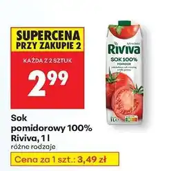 Biedronka Sok pomidorowy 100% Riviva, 1 l oferta