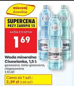 Biedronka Woda mineralna Cisowianka, 1,5 l oferta