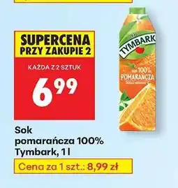 Biedronka Sok pomarańcza 100% Tymbark, 1 l oferta