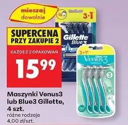 Biedronka Maszynki Venus3 lub Blue3 Gillette, 4 szt oferta