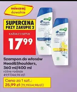 Biedronka Szampon do włosów Head Shoulders 360 ml 400 ml oferta