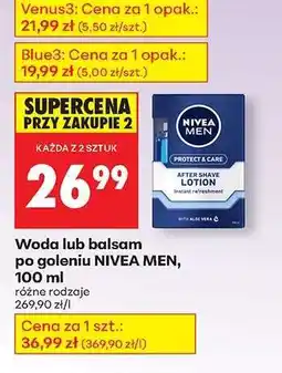 Biedronka Woda lub balsam po goleniu NIVEA MEN , 100 ml oferta