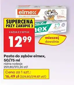 Biedronka Pasta do zębów elmex, 50/75 ml oferta