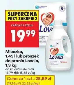 Biedronka Mleczko, 1,45 l lub proszek do prania Lovela, 1,3 kg oferta