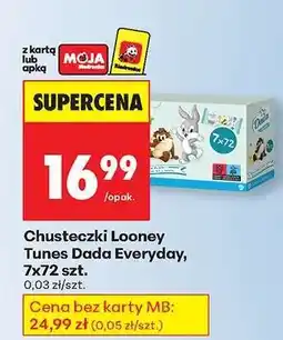 Biedronka Chusteczki Looney Tunes Dada Everyday, 7X72 szt oferta