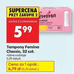 Biedronka Tampony Femina Classic, 32 szt oferta