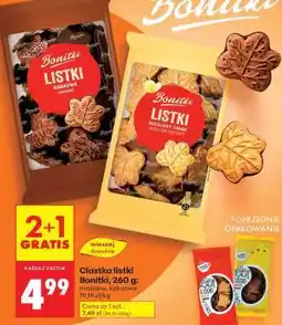 Biedronka Ciastka listki Bonitki, 260 g oferta