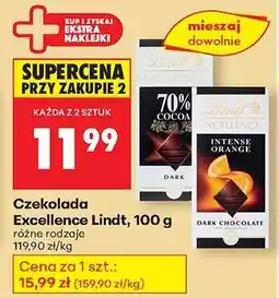 Biedronka Czekolada Excellence Lindt , 100 g oferta