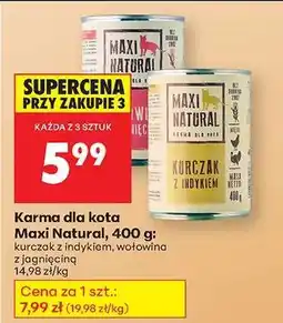 Biedronka Karma dla kota Maxi Natural, 400 g oferta
