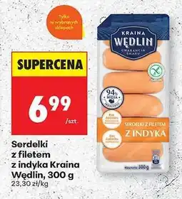 Biedronka Serdelki z filetem z indyka Kraina Wędlin, 300 g oferta