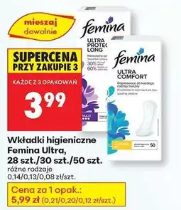 Biedronka Wkładki higieniczne Femina Ultra, 28 szt./30 szt./50 szt oferta