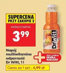 Biedronka Napój multiwitamina odporność Dr Witt, 1l oferta