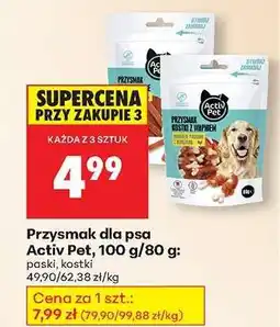Biedronka Przysmak dla psa Activ Pet, 100 g/80 g oferta