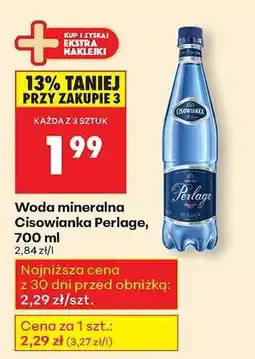 Biedronka Woda mineralna Cisowianka Perlage 700 ml oferta