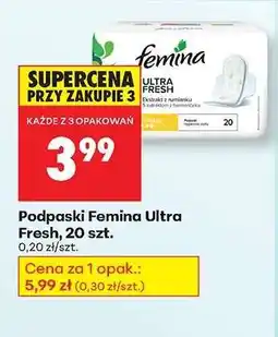 Biedronka Podpaski Femina Ultra Fresh, 20 szt oferta
