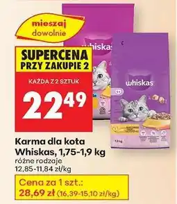 Biedronka Karma dla kota Whiskas, 1,75 - 1,9 kg oferta