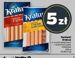 Netto Parówki z piersi kurczaka Krakus Animex oferta
