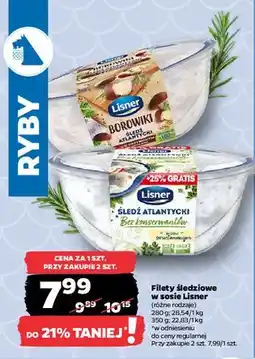 Netto Filety śledziowe w sosie grzybowym z borowikami Lisner oferta