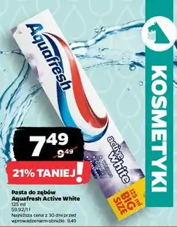 Netto Pasta do zębów Aquafresh Active White oferta