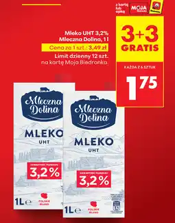 Biedronka Mleko UHT Mleczna Dolina oferta