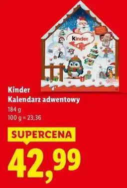 Lidl Kalendarz adwentowy Kinder oferta