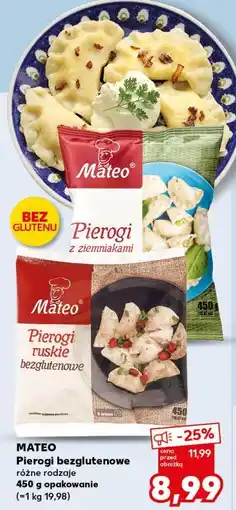 Kaufland Pierogi z ziemniakami i szpinakiem bez glutenu Mateo Dębica oferta