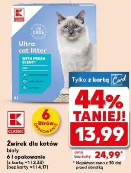 Kaufland Żwirek dla kota K-Classic oferta